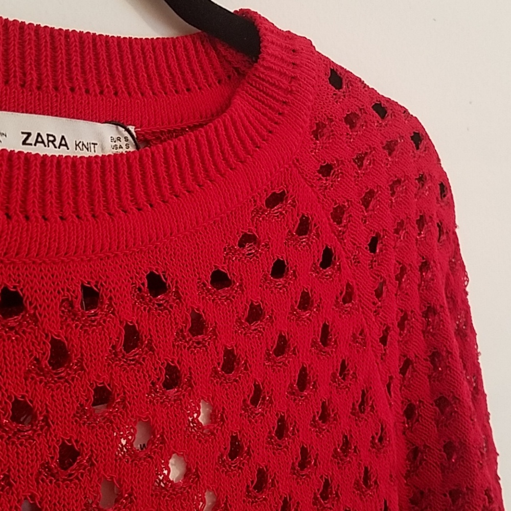 NWT Red Zara Knit Sweater
